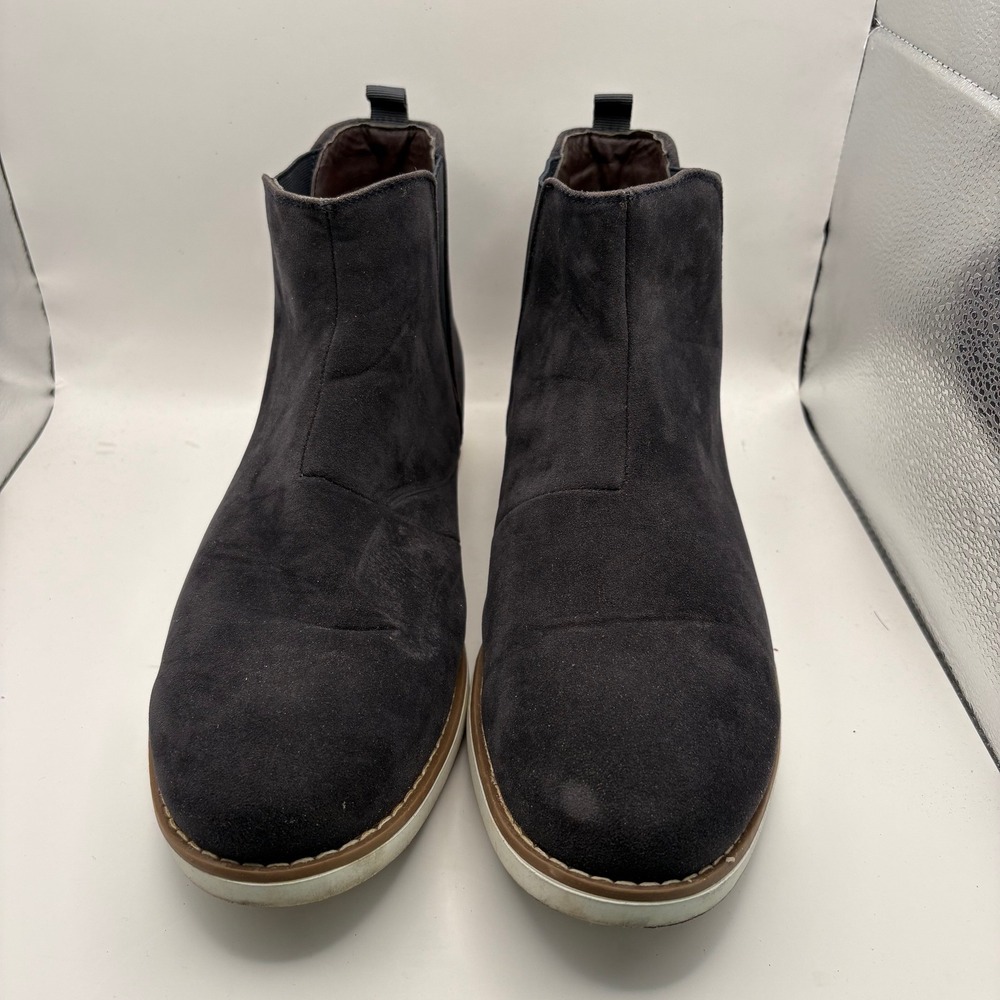 Reserved Footwear Men‎ RF1014 Navy Blue Faux Suede Chelsea Boots Size 11 Hybrid